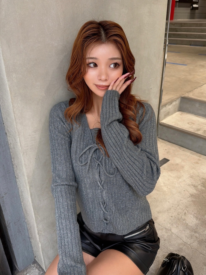 キャミ付レースUPニットトップス– EGOIST