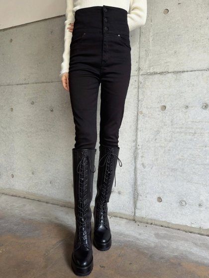 Backクロスハイウエストスキニーパンツ