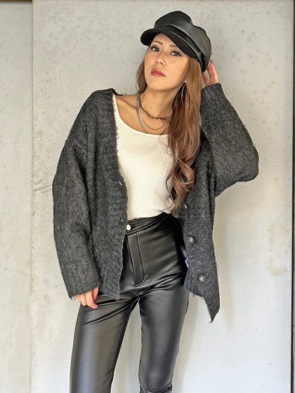 ロングシャギーオーバーカーディガン– EGOIST