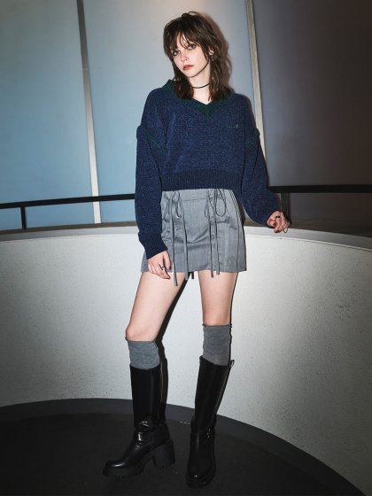 リボンプリーツミニスカート– EGOIST