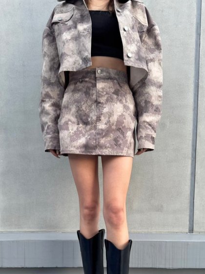 ニュアンス柄ミニスカート– EGOIST