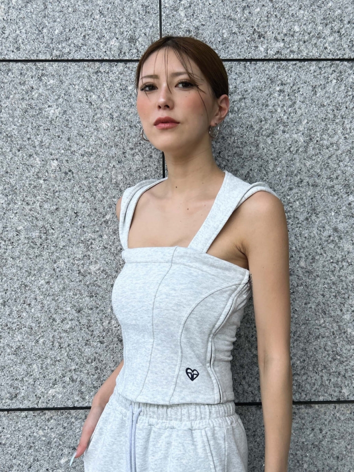 ハートロゴ裏毛ベアトップス– EGOIST