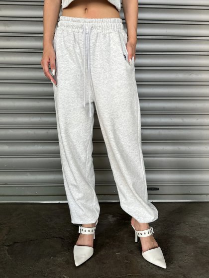 ハートロゴ裏毛パンツ